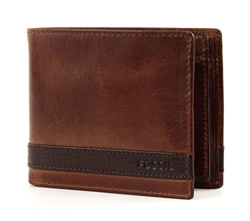 Fossil Brieftasche für Herren Quinn, 100% Leder Bifold schwarz 11,4 cm x 2,5 cm B x 9,5 cm H ML3653001 im Sale