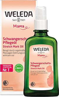 Thumbnail for WELEDA Bio Mama Schwangerschaftsöl - veganes Naturkosmetik Babybauch Massageöl zur Dehnungsstreifen Vorbeugung. Hautpflege Schwangerschaft Körperöl mit Jojobaöl verbessert die Hautelastizität (100ml) im Sale