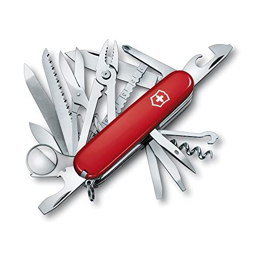 Victorinox Schweizer Taschenmesser gross Swiss Champ, Swiss Army Knife, Multitool, 33 Funktionen, Klinge, Korkenzieher, Schraubendreher im Sale