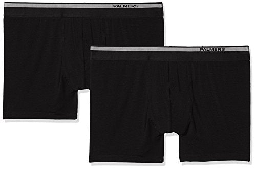 Palmers Herren Authentic Modal Pants Doppelpack Boxershorts, Schwarz (Schwarz 900), M EU