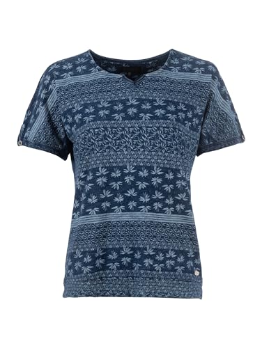 s'questo Shirt 1/2 T-Shirt, feminin, Print mit Streifen Indigo 34 Soquesto Kollektion Vitamin Sea im Sale