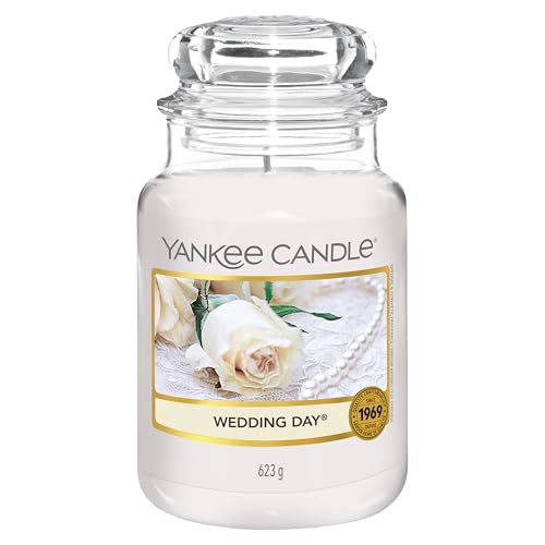 Yankee Candle Duftkerze im Glas (groß) | Wedding Day | Brenndauer bis zu 150 Stunden im Sale