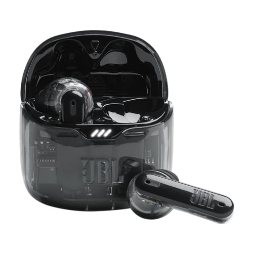 JBL Tune Flex Ghost Kopfhörer – Wasserfeste In-Ear-Kopfhörer mit Noise-Cancelling, Bluetooth und bis zu 32 Stunden Akkulaufzeit – Black Ghost im Sale