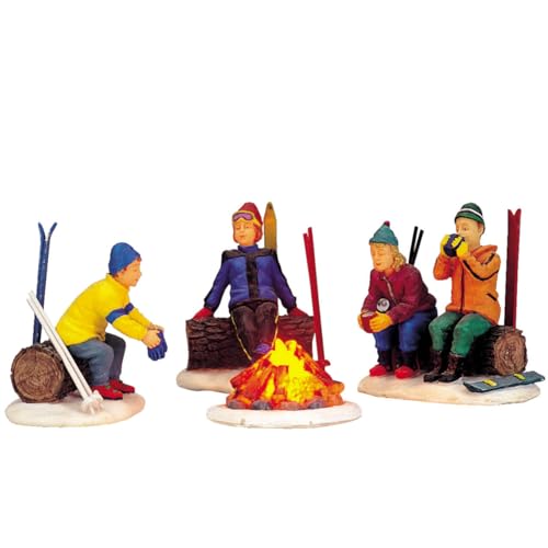 Lemax - Skiers Fire Camp 04468 Weihnachtsdorf Winterdorf Lagerfeuer im Sale