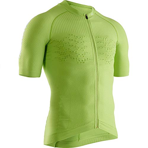 X-Bionic Herren Effektor 4.0 Bike Zip, Short Sleeve Shirt, Green/Arctic White, L im Sale