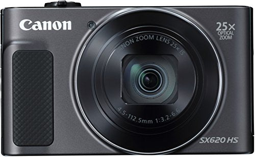 Canon PowerShot SX620 HS Digitalkamera (20,2 MP, 25-Fach optischer Zoom, 50-Fach ZoomPlus, 7,5cm (3 Zoll) Display, CMOS-Sensor; DIGIC4+, optischer Bildstabilisator, WLAN, NFC, HDMI) Kamera, schwarz