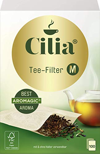 Cilia Teefilter-Set, Papier-Filter zur Verwendung mit und ohne Halter, 100 Stück, im Sale