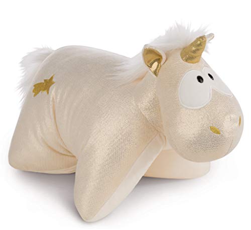 NICI 43727 Kuscheltier-Kissen 2in1 Einhorn Shooting Star Plüsch Theodor 40x30cm, Gold im Sale