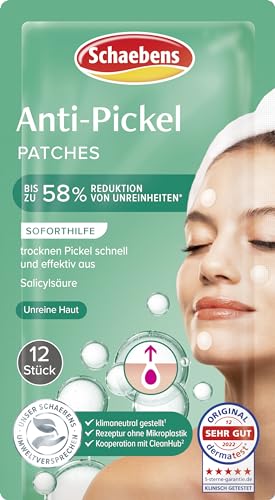 Schaebens Reine Haut Anti-Pickel Patches die Soforthilfe gegen Pickel mit Salicylsäure für unreine Haut