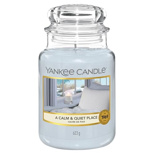 Yankee Candle Duftkerze im Glas (groß) | A Calm & Quiet Place | Kerze mit langer Brenndauer bis zu 150 Stunden | Perfekte Geschenke für Frauen im Sale