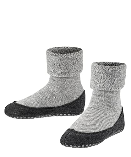 FALKE Unisex Kinder Stoppersocken Cosyshoe Minis K HP Wolle rutschhemmende Noppen 1 Paar, Grau (Light Grey 3400), 25-26 im Sale