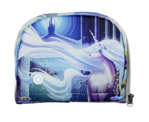 ergobag LED Zippies Schulranzen Zubehör Fronttasche Motiv Welten Grundschule Einhorn - Blau im Sale