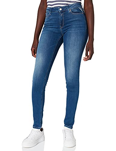 Replay Damen Jeans Luzien Skinny-Fit mit Power Stretch, Medium Blue 009 (Blau), 26W / 30 im Sale