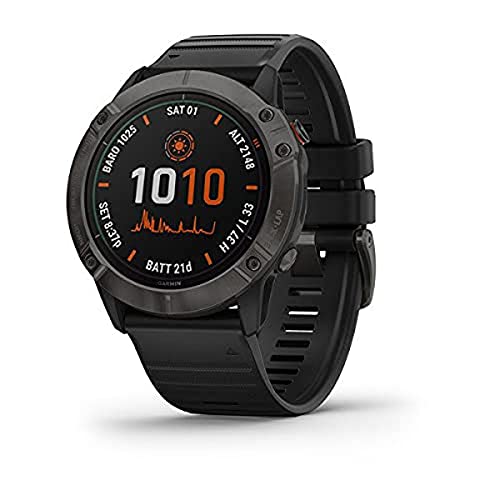 Garmin Fenix 6X Solar Titanium DLC schwarz/grau, 010-02157-21