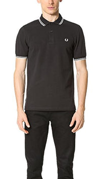 Thumbnail for Fred Perry Twin Tipped Shirt Poloshirt für Herren, Black Warm Stone Shaded Stone, Small im Sale