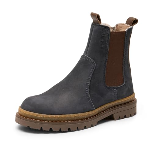 Bisgaard Kinder Chelsea Boots/Winterstiefeletten NEO Lamb Dunkelblau Rauleder, im Sale