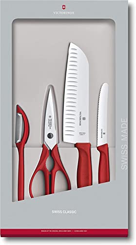 Victorinox, 6.7131.4G, Swiss Classic, Küchengarnitur, Extra scharfe Klinge, Rot, Made in Switzerland, Spülmaschinengeeignet im Sale