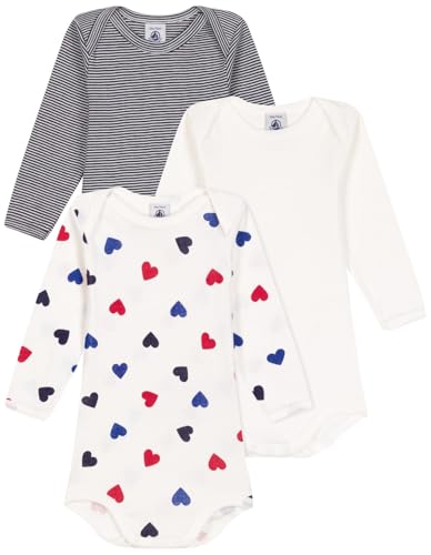 Petit Bateau A0BYW Langarm-Bodys Unisex Baby Variante 1 6 Monate im Sale