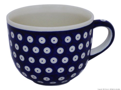 Original Bunzlauer Keramik Milchkaffeetasse (Cappuccino-Tasse) 0.35L im Dekor 42