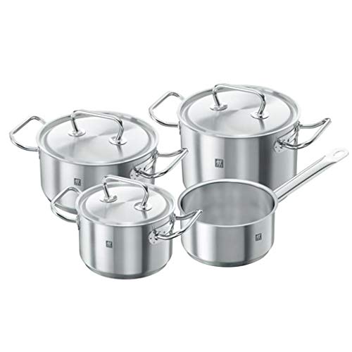 ZWILLING Twin Classic Kochtopf-Set, 4-teilig, 3 Deckel, Induktionsgeeignet, Edelstahl im Sale