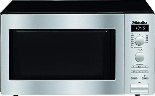 Miele Freistehend M6012SC D Stand-Mikrowellengerät mit Automatikprogrammen, Quarzgrill und Memory-Funktion – 26 l – 900 W