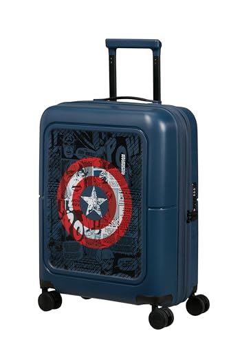 American Tourister Dashpop Disney - Spinner S, Erweiterbarer Handgepäck, 55 cm, 41/47 L, Mehrfarbig (Captain America Shield) im Sale