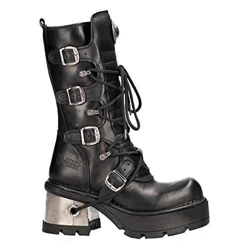 373-S33 Damenstiefel Schwarz Gotisches Design Boots im Sale