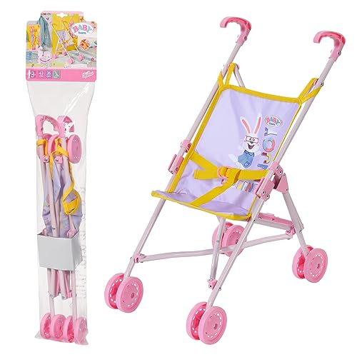 BABY born Zapf Creation 828670 Stroller, Puppenwagen mit Gurtsystem, zusammenklappbar, Griffhöhe 53 cm, Puppenzubehör für Puppen verschiedener Größen im Sale