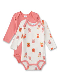 Thumbnail for Sanetta Baby-Body Langarm (Doppelpack) Eule | Hochwertiger und nachhaltiger Body für Mädchen aus Bio-Baumwolle. Inhalt: 2er Set Baby Body 104 im Sale