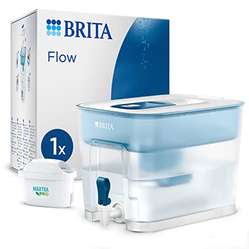 BRITA Flow Wasserfilter XXL (8,2l) inkl. 1x MAXTRA PRO All-in-1 Kartusche – Kühlschrank-Getränkespender mit Zapfhahn & großem Fassungsvermögen – Reduktion von Kalk, Chlor, Blei & Kupfer im Trinkwasser im Sale