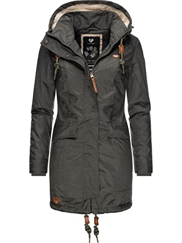 Ragwear Damen Wintermantel Warmer Parka Lang mit Kapuze Tunned YOUMODO Olive021 Gr. XS im Sale