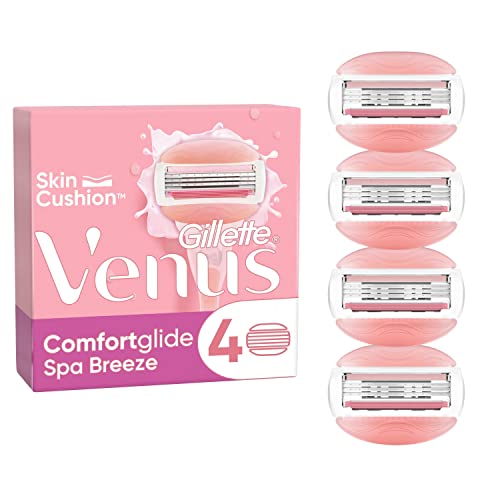 Gillette Venus Comfortglide Spa Breeze Rasierklingen für Rasierer Damen, 4 Ersatzklingen für Damenrasierer