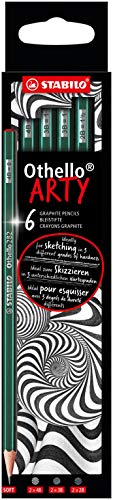 Bleistift - STABILO Othello - ARTY - 6er Pack - Härtegrad weich, jeweils 2x 4B, 3B, 2B