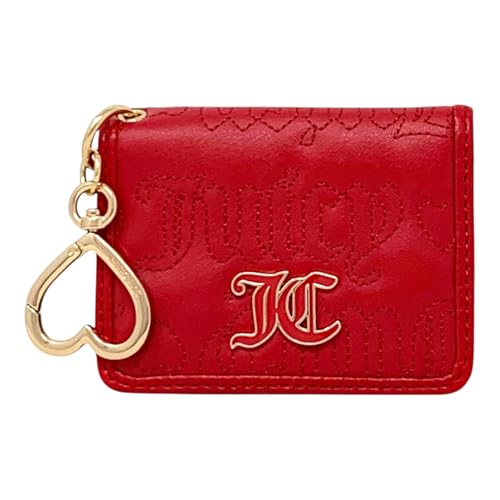 Juicy Couture Damen Kartenetui mit Schlüsselhalter, Cool Red JC, Einheitsgröße, Kartenhalter mit Schlüsselanhänger im Sale