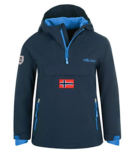 Trollkids Kinder KIRKENES Parka Mantel, Marineblau/Mittelblau, im Sale