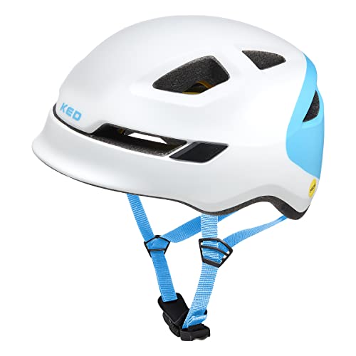 KED Unisex Jugend POP Fahrradhelm, White Blue, S | 48-52cm im Sale