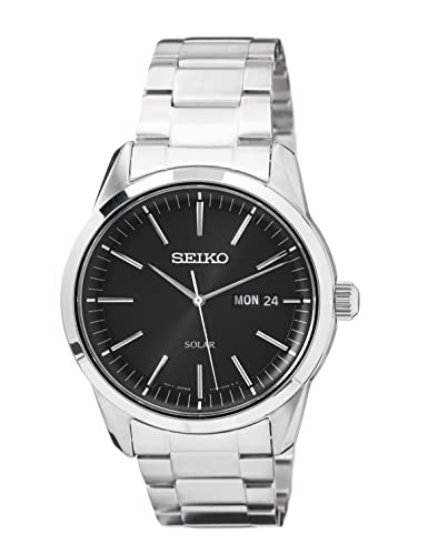 Seiko Herren-Uhr Quarz Edelstahl mit Edelstahlband SNE527P1 im Sale