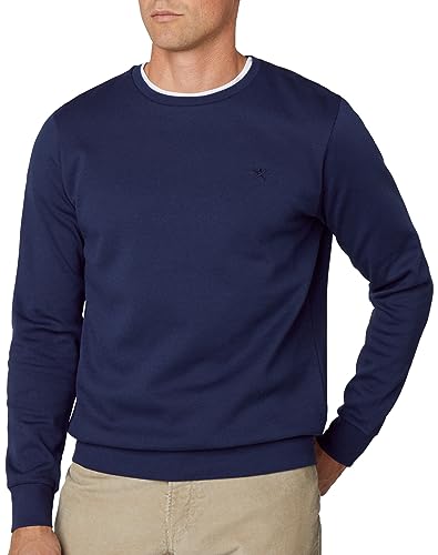 Hackett London Herren Double Knit Crew Sweatshirt, Blue (Navy), 3 im Sale