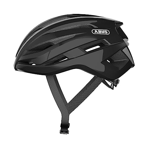 ABUS Rennradhelm StormChaser - Leichter und komfortabler Fahrradhelm für professionellen Radsport für Damen und Herren - Schwarz (shiny black), im Sale