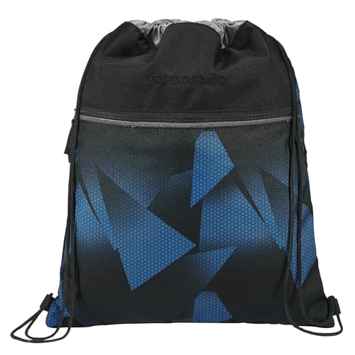 coocazoo Turnbeutel „Electric Ice”, schwarz-blau, mit Reißverschlussfach und Kordelzug, reflektierende Elemente, Schlaufen zur Befestigung am Schulrucksack, 10 Liter, ab der 3. Klasse im Sale