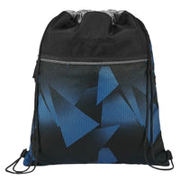 Thumbnail for coocazoo Turnbeutel „Electric Ice”, schwarz-blau, mit Reißverschlussfach und Kordelzug, reflektierende Elemente, Schlaufen zur Befestigung am Schulrucksack, 10 Liter, ab der 3. Klasse im Sale