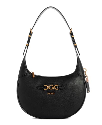 GUESS Damen Malva Hobo, Schultertasche, Schwarz im Sale