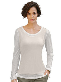 Thumbnail for Alba Moda Damen Lagenshirt-Set, weiß, Aus Langarmshirt und Top im Sale