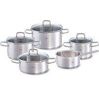 Thumbnail for Fissler Viseo / Edelstahl-Topfset, 5-teilig, Kochtopf-Set, Töpfe mit Glas-Deckel, Induktion, alle Herdarten (3 Kochtöpfe, 1 Bratentopf, 1 Stielkasserolle-deckellos) im Sale