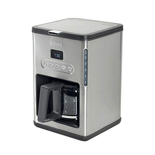 Krups KM442D Premium Filter-Kaffeemaschine | 10-15 Tassen | 1,000 Watt | programmierbar | Warmhaltefunktion | edelstahl | schwarz im Sale