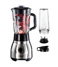 Thumbnail for Russell Hobbs Standmixer 2-in-1 [1,5l Glasbehälter Mixer & 0,6l Mini Smoothie Maker -To-Go-Trinkflasche inkl. Deckel] Spülmaschinenfest, Impuls-/Ice-Crush Funktion, Becher BPA frei, Edelstahl 23821-56 im Sale