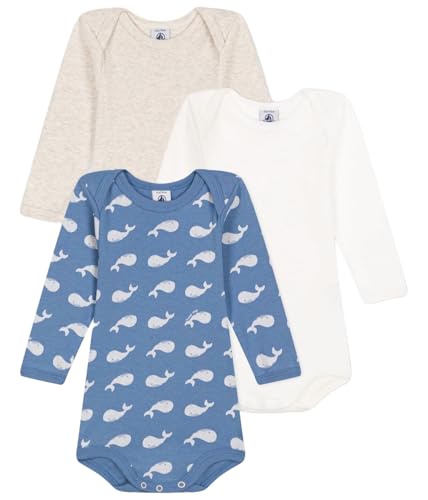 Petit Bateau A0BG1 Langarm-Bodys Unisex Baby Variante 1 6 Monate im Sale