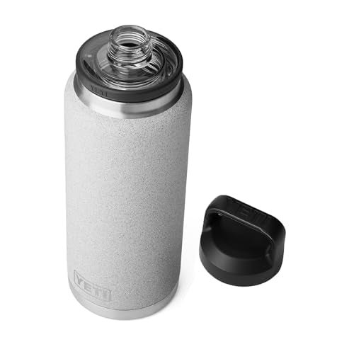 YETI Rambler 1020.6 g Flasche, vakuumisoliert, Edelstahl mit Trinkverschluss, grauer Stein im Sale