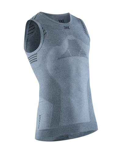 X-Bionic Men's INVENT 4.0 Light Singlet MEN T-Shirt, GREY Melange/Anthracite, XL im Sale