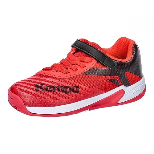 Kempa Wing 2.0 Junior Handballschuhe, Sportschuhe, Turnschuhe, schwarz/rot, 39 EU